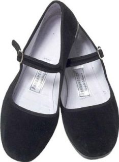 Black Velvet Mary Jane Chinese Shoes: Shoes