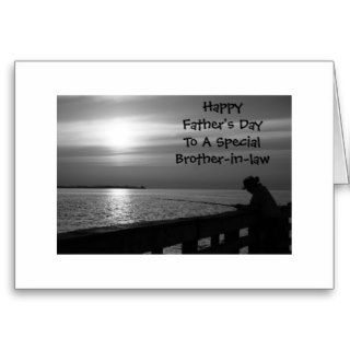 Happy Father's Day Brother in law, man fishing Greeting Card