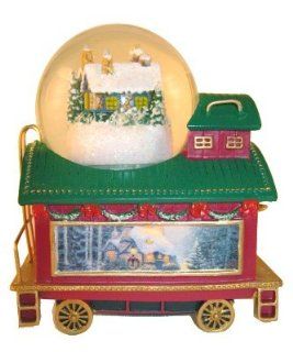 Thomas Kinkade Wonderland Express Silent Night Caboose Mini Snow Globe Train: Toys & Games