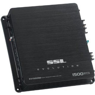 SSL EV1500M Evo Series 1500 watt Class A/B Monoblock 2 Ohm Stable Amplifier with Remote Subwoofer Level Control : Car Electronics