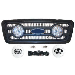 HELLA 009906001 Ford F 150 Upgrade Radiator Grille with 12V/55W Halogen Driving Light (complete kit): Automotive
