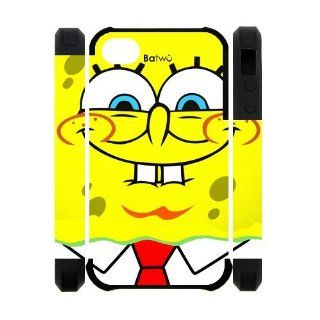 Funny SpongeBob Squarepants Smile Printed iPhone 4 4s Case Cover: Cell Phones & Accessories