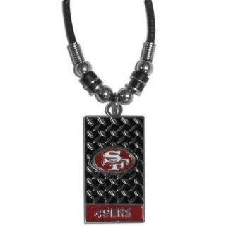 NFL Officially Licensed San Francisco 49ers Gridiron Diamond Plate Necklace : Sports Fan Necklaces : Sports & Outdoors
