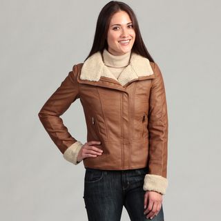 Collezione Italia Women's Plus Faux Leather Jacket Collezione Italia Jackets