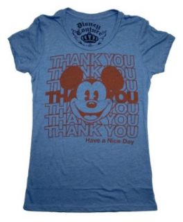 Mickey Mouse Disney Have A Nice Day Soft Juniors Babydoll T Shirt Tee: Movie And Tv Fan T Shirts: Clothing
