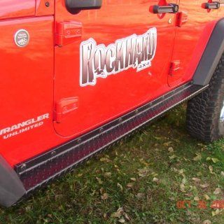 Rock Hard 4x4 RH 6007 T Rocker Guards Diamond Tread BLACK For 2007 10 Jeep Wrangler JK 2 Door: Automotive