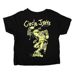 Circle Jerks   Toddler T shirt   Black with Yellow Dancing Logo from Sourpuss Clothing: Clothing