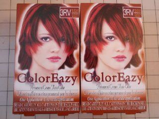 Color Eazy Permanent Cream Hair Color   Medium Auburn 2 Pack : Chemical Hair Dyes : Beauty