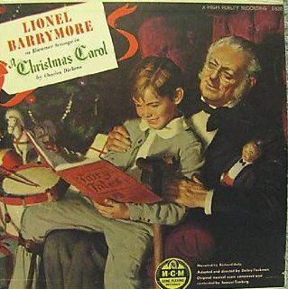 Lionel Barrymore as Ebenezer Scrooge in A Christmas Carol by Charles Dickens. 10" LP: Music