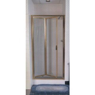 Bundle 92 Paragon Bi Fold Shower Door (2 Pieces) Frame Finish: Brite Silver (Chrome), Glass Type: Standard Obscure / Aquatex, Opening Width: 66" x 30"   Shower Bases