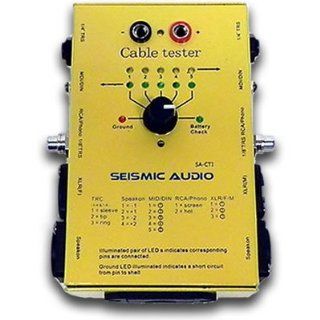 Seismic Audio   Cable Tester   Test XLR, 1/4" TRS, 1/4" TS, Speakon (2 and 4 Pole), RCA, MIDI (3 and 5 Pin).  Includes Test Leads.  Audible Test Tone.  Boutique Look.  Heavy Duty: Musical Instruments