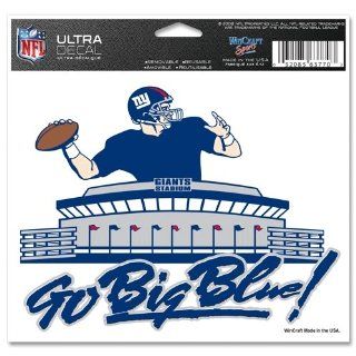 New York Giants Official NFL 4.5"x6" Car Window Cling Decal : Sports Fan Decals : Sports & Outdoors