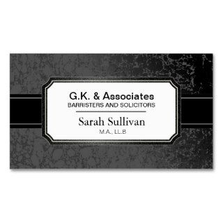 Law Business Card   Black Stylish Lawyer Attorney