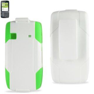 (Holster Combo/silicone Case + Protector Cover) Hard Case for Samsung Replenish M580 WHITE/GREEN (SLCPC09 SAMM580WHGR): Cell Phones & Accessories