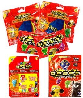 Crazy Bones Gogo's 2 Series 1 BAGS + 2 Booster Packs with Blister Pack & Sticker Album / Game Rules Book [23 Crazy Bones, 9 Stickers & 2 Carry Bags] Toys & Games