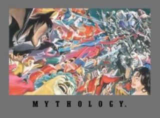 Mythology Good vs. Evil Poster of Marvel Comics Heroes, signed by Alex Ross: Alex Ross: Entertainment Collectibles