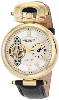 Stuhrling Original Men's 127.33352 Special Reserve Emperor Automatic Skeleton Dual Time Zone Gold Tone Watch Stuhrling Original Watches
