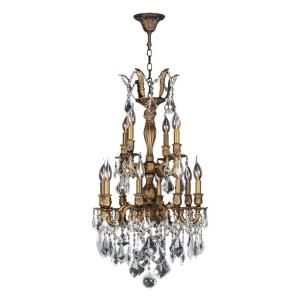 Worldwide Lighting Versailles Collection 12 Light Crystal and Antique Bronze Chandelier W83343B19