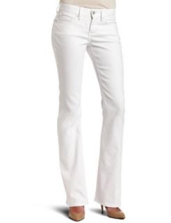 Levi's 525 Misses Petite Perfect Waist Mid Rise Boot Cut Jean, White, 12 Petite at  Womens Clothing store: