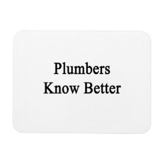 Plumbers Know Better Vinyl Magnet