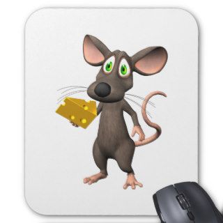 Toon Mouse With Cheese Mousepad