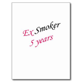 5 years ex smoker postcard
