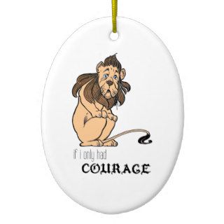 Cowardly Lion "If I Only Had Courage" Christmas Tree Ornament