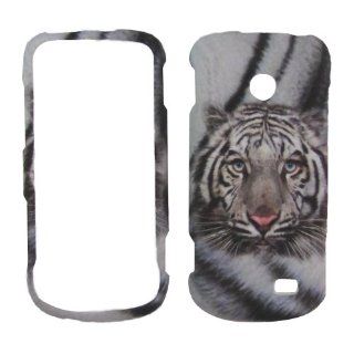 White Wolf rubberized Samsung T528G Straight Talk Phone Case Cell Phones & Accessories