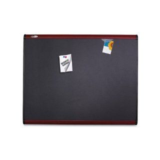 Quartet Prestige Plus Magnetic Fabric Bulletin Board, 3 x 2 Feet, Mahogany Finish Frame, One Board per Order (MB543M) : Office Products