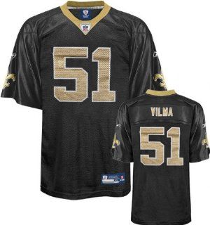 Jonathan Vilma Black Reebok NFL Replica New Orleans Saints Youth Jersey   Large (14 16) : Sports & Outdoors