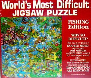 Worlds Most Difficult Jigsaw Puzzle "Fishing" 529 Pieces: Toys & Games