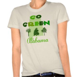 Go Green Alabama Organic T Shirt