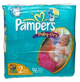 Pampers Baby Dry Diapers, Size 2, Super Mega Pack, 96 Diapers Health & Personal Care