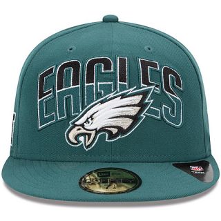 NEW ERA Mens Philadelphia Eagles Draft 59FIFTY Fitted Cap   Size: 7.5, Teal