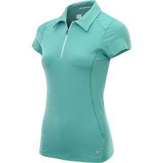 COLUMBIA Womens Freeze Degree Short Sleeve Polo   Size: Large, Glaze Green
