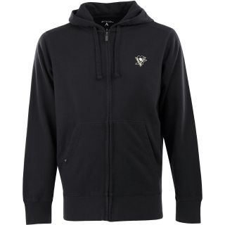 Antigua Mens Pittsburgh Penguins Fleece Full Zip Hooded Sweatshirt   Size: