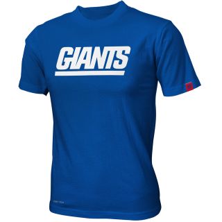 NFL Team Apparel Youth New York Giants Team Standard Dri Tek Short Sleeve T 