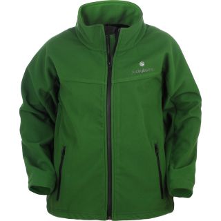 Lucky Bums Kids Soft Shell Jacket   Size: Medium, Green (200GRM)