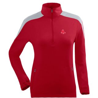 Antigua Womens Boston Red Sox Succeed Front Fleece Half Zip Pullover   Size: