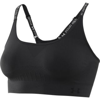 UNDER ARMOUR Womens Essential Seamless Bra   Size: Medium, Black/silver