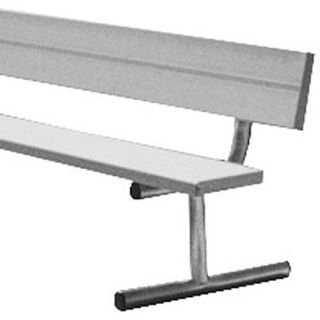 Sport Supply Group 15 Permanent Bench With Back   Size: 15 Foot, Aluminum