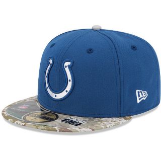 NEW ERA Mens Indianapolis Colts Salute To Service Camo 59FIFTY Fitted Cap  