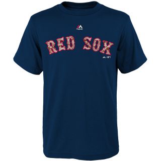 MAJESTIC ATHLETIC Youth Boston Red Sox Memorial Day 2014 Wordmark Short Sleeve