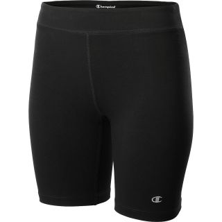 CHAMPION Womens Double Dry Fitted Bike Shorts   Size: Xl, Black