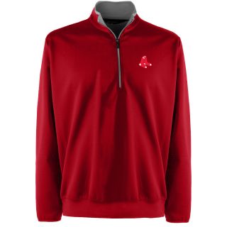 Antigua Mens Boston Red Sox Leader Heavy Jersey 1/4 Zip Pullover   Size: Small,