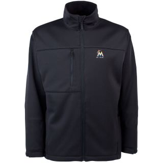 Antigua Mens Miami Marlins Traverse Fleece Back Full Zip Jacket   Size Large,