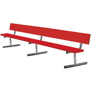 Sport Supply Group Surface Mount Bench with Back 7.5 Feet   Size: 7.5 Foot, Red