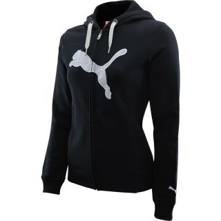 PUMA Womens Hooded Full Zip Track Jacket   Size: Large, Black