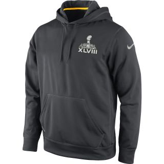 NIKE Mens Super Bowl XLVIII Pullover Anthracite Performance Hoody   Size:
