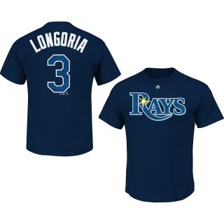 MAJESTIC ATHLETIC Mens Tampa Bay Rays Evan Longoria Player Name And Number